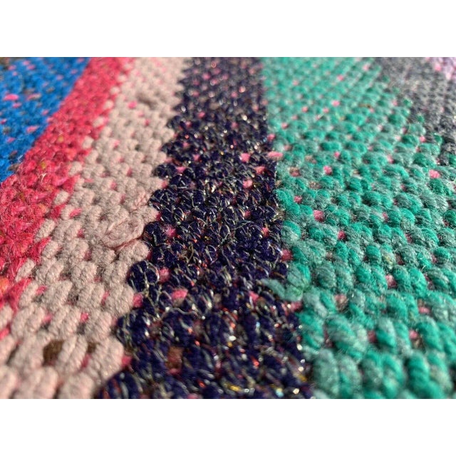 Vintage Turkish Wool Traditional Kilim Rug For Sale - Image 3 of 11