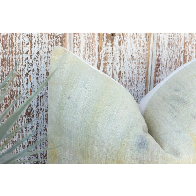 Vintage Lanu Tie Dyed Organic Silk Pillow For Sale - Image 4 of 9