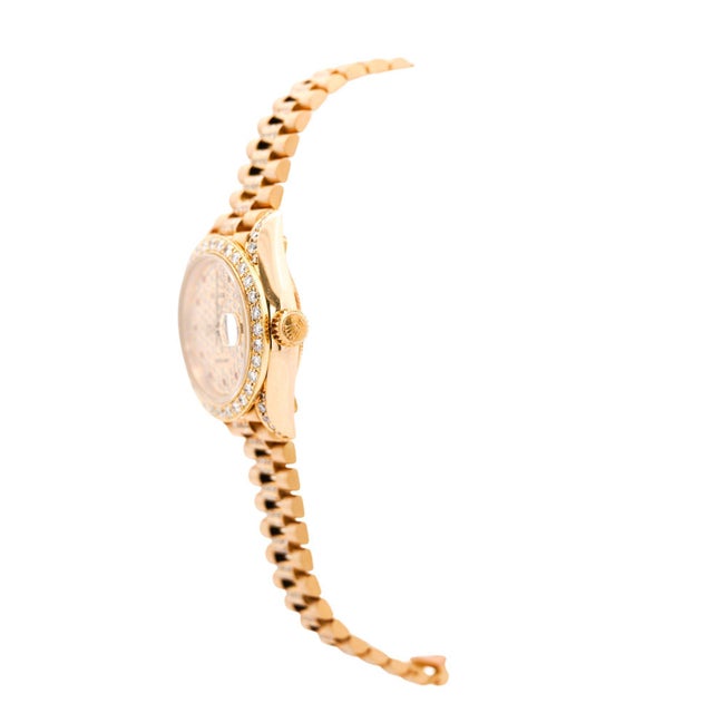 Vintage Rolex Datejust Presidential Diamond Ruby 18k Gold Watch For Sale In Miami - Image 6 of 10