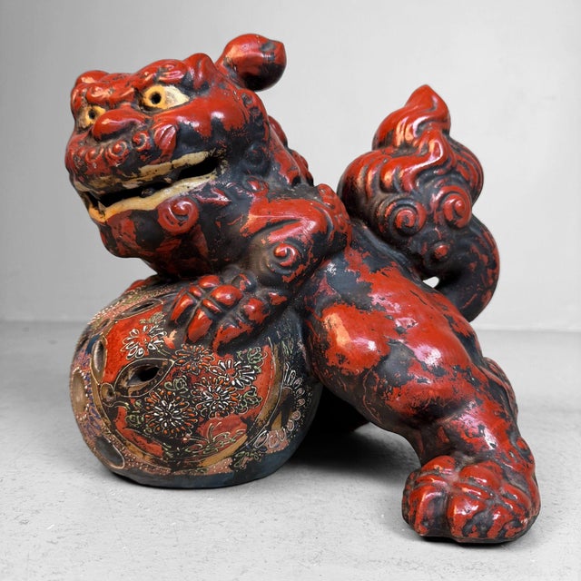Japanese Shishi / Lion-Dog with Ball, 1950s For Sale - Image 14 of 14