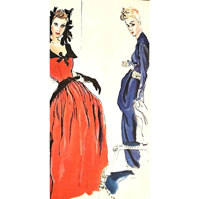 1930s 1939 French Fashion Print-Balenciaga, Lanvin For Sale - Image 5 of 5