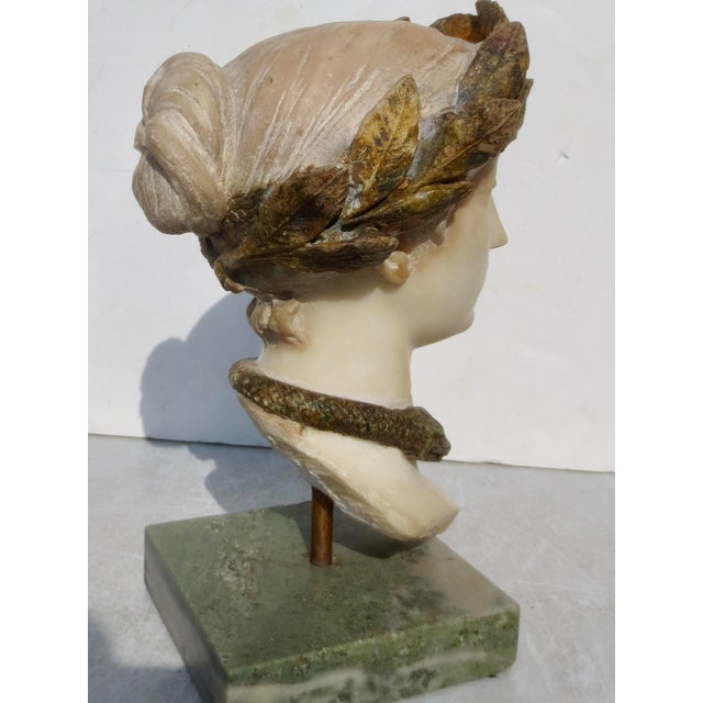 Hygieia Goddess of Good Health Alabaster Carving Circa 1890s For Sale - Image 11 of 12