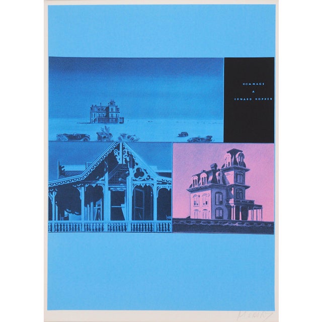 Jacques Monory, Tribute to Edward Hopper, 1976, Silkscreen For Sale - Image 4 of 4