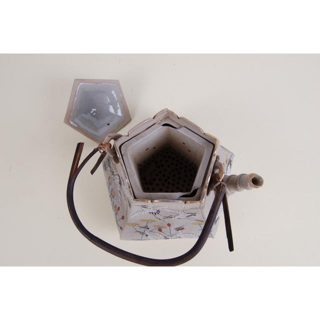 Oriental Tea Service in Hand-Painted Porcelain, Set of 9 For Sale - Image 9 of 18