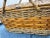 1970s Vintage Scorched Bamboo and Woven Wood Picnic Basket For Sale In Charleston - Image 6 of 8