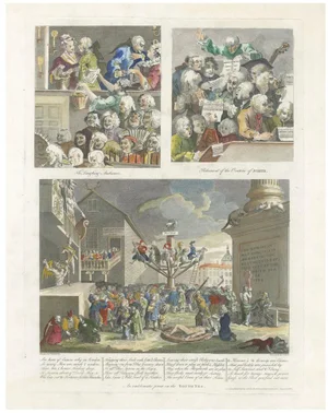 William Hogarth, Satire on the South Sea Bubble and British Society, 1800, Print