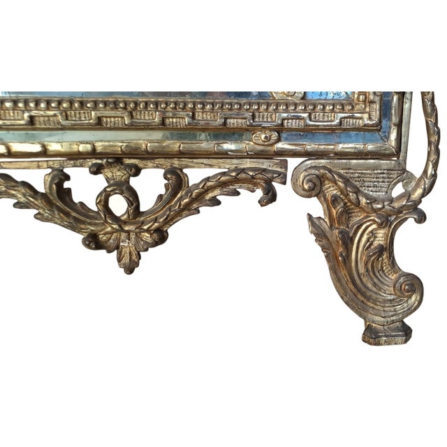 Antique Piedmont Carved Wooden Mirror, 1700s For Sale - Image 5 of 12