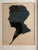 1920s Antique Silhouette Portrait Paintings, Framed - Set of 2 For Sale - Image 5 of 6