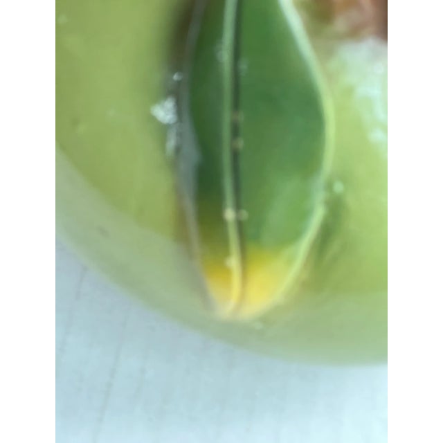 Ceramic Vintage Italian Olive Shaped Olive Oil Decanter With Stem and Leaves For Sale - Image 7 of 8