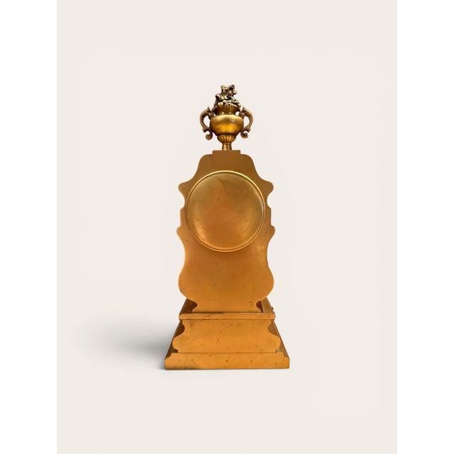 19th-Century French Bronze Doré Mantel Clock With Cherub, Signed G. Fabre, Paris For Sale - Image 4 of 11