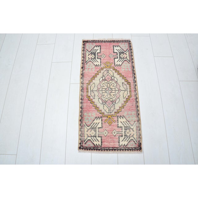 Handmade wool carpet in Turkish Anatolia , Vintage Oushak Rug,Turkish Vintage Anatolian Rug, Handmade wool Rug . One Of...