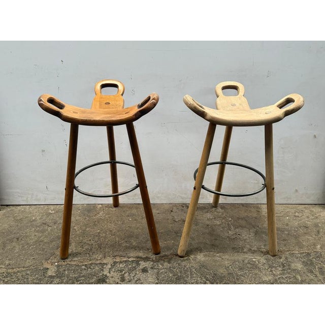 Bar Stools by Sergio Rodriguez, 1970s, Set of 2 For Sale - Image 4 of 7