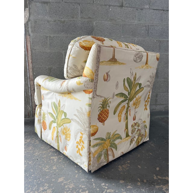 Botanical Print Upholstered Lounge Chair by Sherrill Furniture Co. Circa 1980's. For Sale - Image 9 of 18