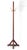 Vintage oak coat tree rack supported by a sturdy four foot base with angled braces, a classic Arts & Crafts design...