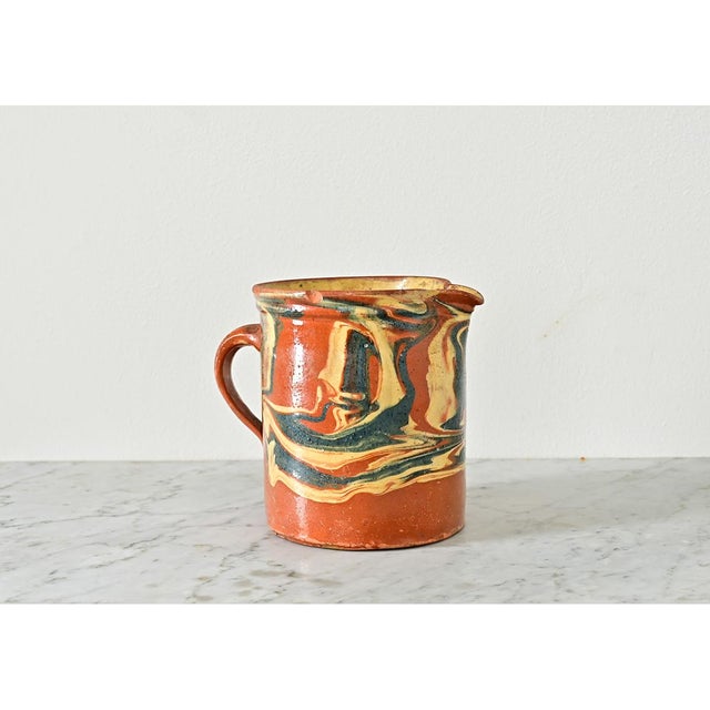 19th Century French 19th Century Marbled Glaze Pitcher For Sale - Image 5 of 7