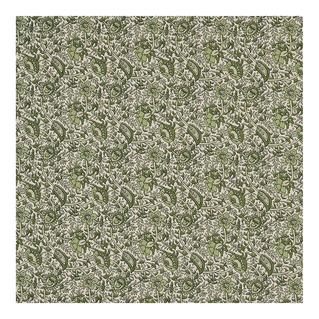 Sample - Schumacher x Mark D. Sikes Daisy Indoor/Outdoor Fabric in Leaf Green For Sale