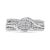 Haus of Brilliance .925 Sterling Silver 1/3 Cttw Composite Diamond Frame Bypass Bridal Set Ring and Band (I-J Color, I2-I3 Clarity) - Ring Size 7 For Sale - Image 4 of 5