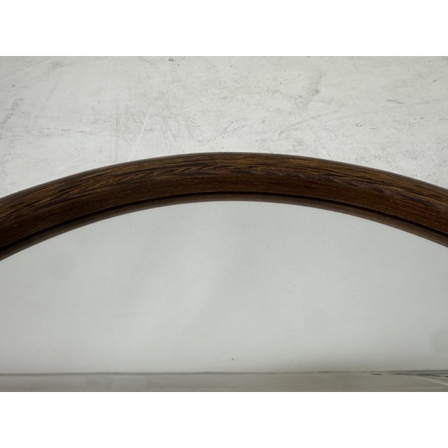 Oval Shaped Mirror in Wenge by Robert Ingham For Sale - Image 4 of 9