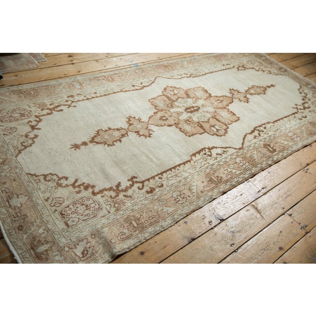 Vintage Distressed Oushak Rug Runner - 4'3" x 9' For Sale In New York - Image 6 of 12