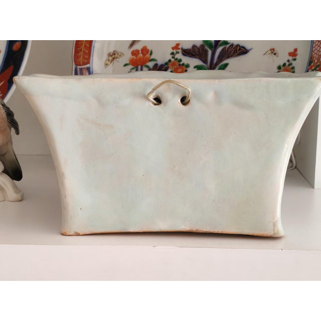 18th Century Faience Wall Pocket Flower Pot from Rouen, France For Sale - Image 4 of 10