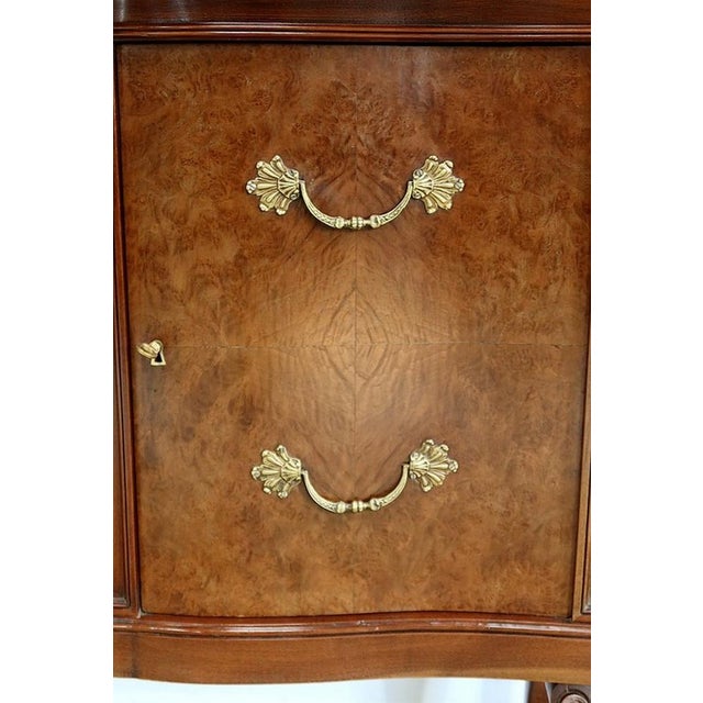 Brown Chippendale Style Walnut Sideboard, 1930s For Sale - Image 8 of 18