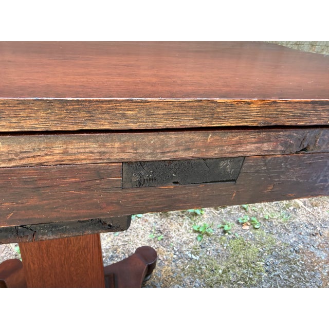Brown Antique Regency Style Mahogany Flip Top Game Table For Sale - Image 8 of 18