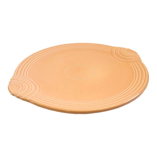 Apricot Fiestaware Cake Plate For Sale