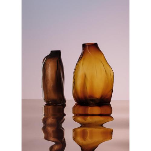 Glass 105 LTR Forms 55 Yellow Blown Glass Decorative Object by Vogel Studio For Sale - Image 7 of 11