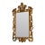 Antique Ornately Carved Giltwood Beveled Wall Mirror | Baroque Rococo Revival | 49" H For Sale