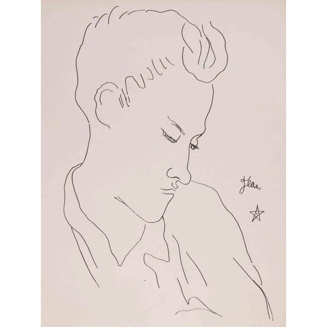 Jean Cocteau, Portrait de Jean Desbordes, Lithograph, 1929 For Sale - Image 4 of 4