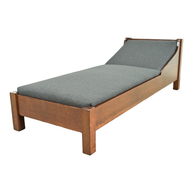 Limbert Antique Mission Oak Arts & Crafts Daybed, Newly Restored For Sale