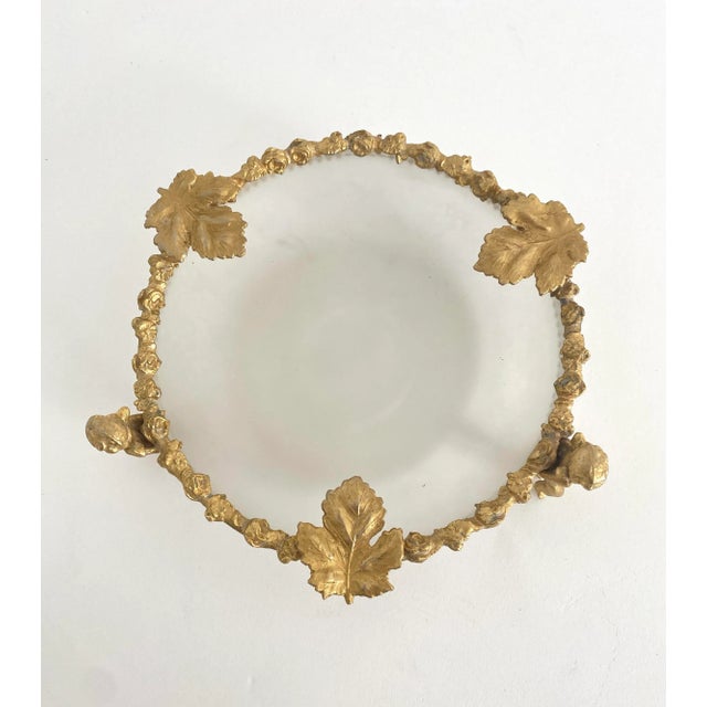 Mid 20th Century 1960s Gilt Opaque Glass Bowl For Sale - Image 5 of 6