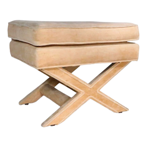 Mid 20th Century Hollywood Regency Stool Upholstered Ottoman