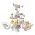 Italian Venetian Glass Flower Chandelier For Sale