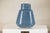 Artisan Blue-Glazed Ceramic Vase with Ribbed Surface and Tapering Form For Sale - Image 17 of 18