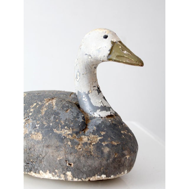 Mid-Century Modern Vintage Swan Folk Art Hunting Decoy For Sale - Image 3 of 17