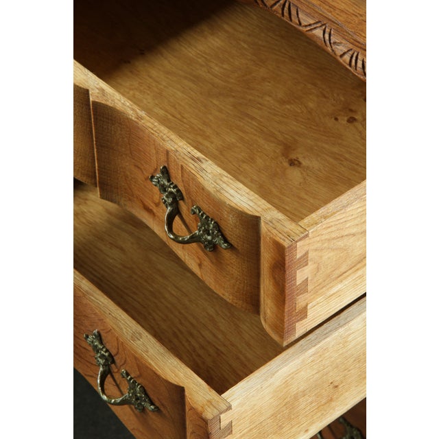 Small Brutalist Danish Oak Chest of Drawers, 1960s For Sale - Image 6 of 16