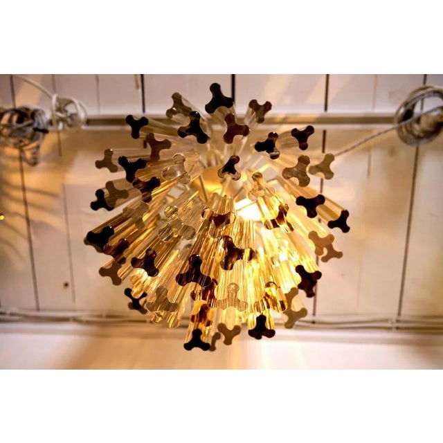 Venini Trilobo Chandeliers from Venini, Italy, 1960s, Set of 2 For Sale - Image 4 of 6