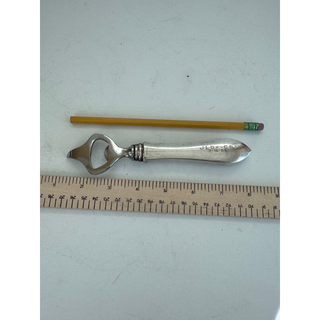 1960s Italian Sterling Bottle Opener, Engraved For Sale - Image 9 of 9