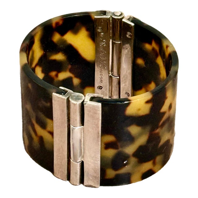 Ralph Lauren Faux Tortoise and Silver Cuff For Sale