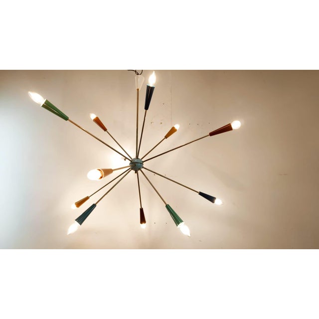 Sputnik 12-Light Hanging Lamp from Stilnovo For Sale - Image 15 of 17
