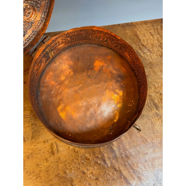 19th Century 19th Century Indian "Paan Daan" Reticulated Copper Box For Sale - Image 5 of 10