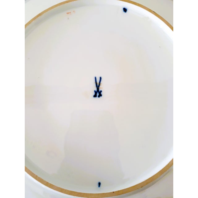 Decorative Bowls in Polychrome Floral Decoration and Gilded Rim from Meissen Porcelain, 1960s, Set of 2 For Sale - Image 10 of 18