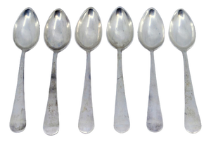 Silver Coffee Spoons, Set of 6