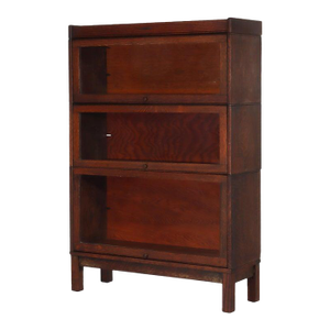 Arts & Crafts Lundstrom Quarter Sawn Oak Stack Barrister Bookcase C1910