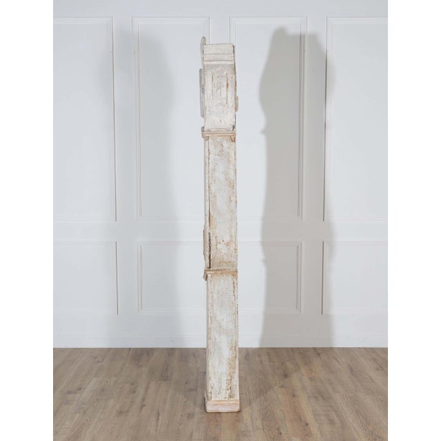 Wood Rare 1820s Swedish Mora Clock with Original Paint and Mechanism For Sale - Image 7 of 16