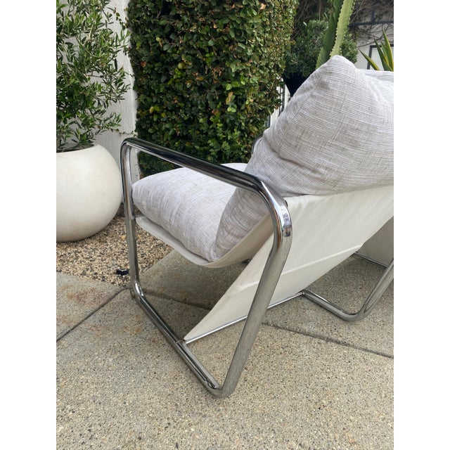 Vintage Pair of Chrome Lounge Chairs Attributed to Jerry Johnson For Sale - Image 15 of 16