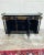 1960s Unusual Chinoiserie Hollywood Regency Style Black & Gold Credenza For Sale - Image 5 of 9