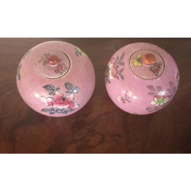 19th Century 19th Century Chinese Export Porcelain Vases with Lids - A Pair For Sale - Image 5 of 11