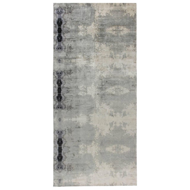 Contemporary Abstract Kusafiri Eskayel Natural Silk Rug by Doris Leslie Blau For Sale